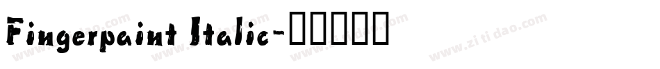 Fingerpaint Italic字体转换